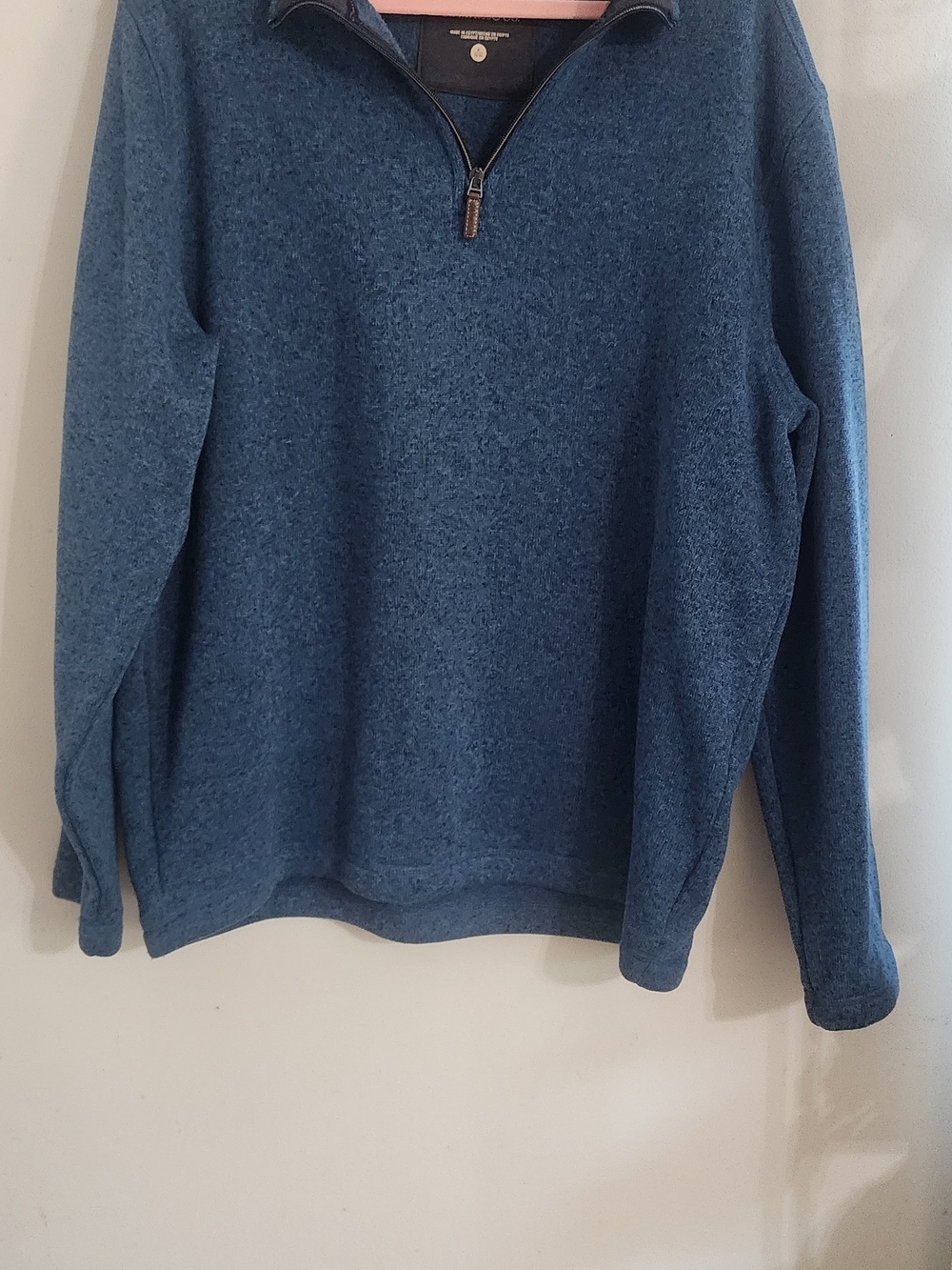 Quarter-Zip Blue Pullover‎ Sweater
